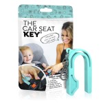 The Car Seat Key - Original Car Seat Key Chain Buckle Release Tool - Easy Unbuckle Opener Aid for Nails, Parents, Grandparents & Older Children by NAMRA Made in USA (Teal)
