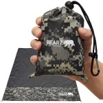 BEARZ Outdoor Pocket Blanket - Beach Blanket Waterproof Sandproof, Picnic Blankets Waterproof Foldable, Lightweight & Compact for Hiking, Camping, Travel, Festival Accessories (Camo)