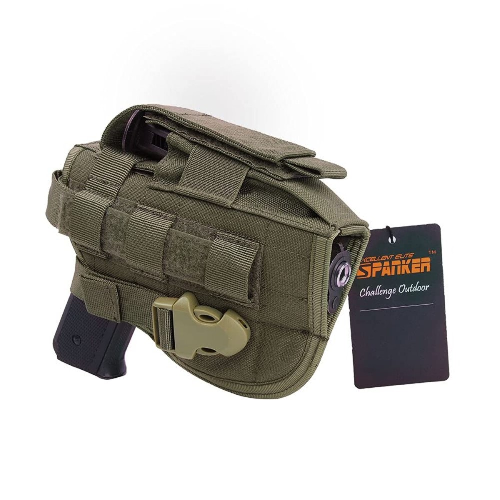 EXCELLENT ELITE SPANKER Tactical Adjustable Pistol Holster for Glock M1911 G17 G18 G19 G26 G34 XD-45acp CZ P-10C (Ranger Green)