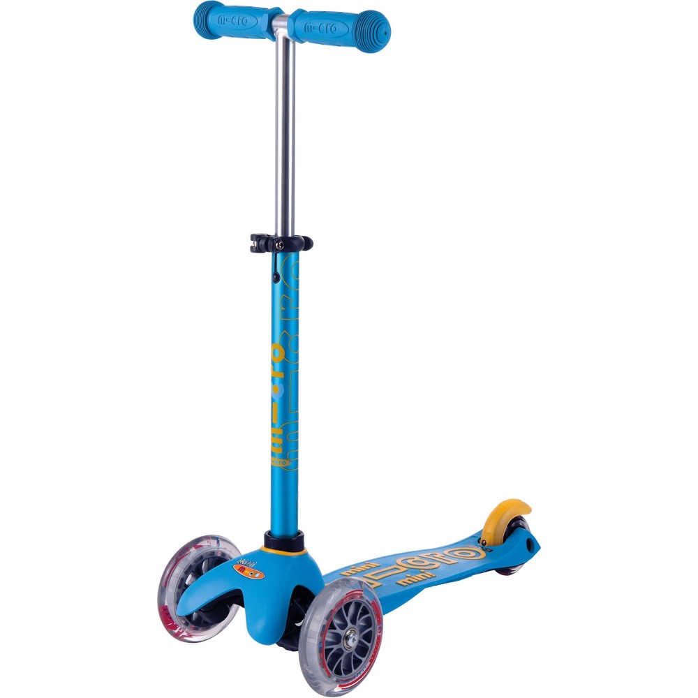 Micro Kickboard - Mini Deluxe - Three Wheeled, Lean-to-Steer Swiss-Designed Micro Scooter for Toddlers & Children with Adjustable Handlebar for Ages 2-5 (Ocean Blue)
