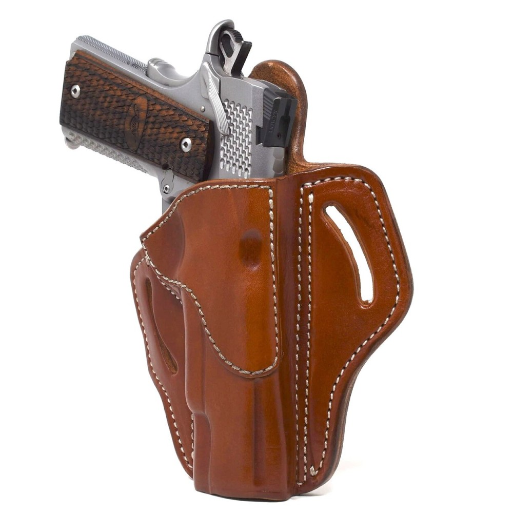 1791 Gunleather 1911 Holster, Right Hand OWB Leather Gun Holster for Belts fits All 1911 Models with 4 and 5 Barrels (Classic Brown)