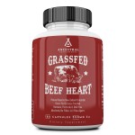 Ancestral Supplements Grass Fed Beef Heart Supplement, 3300mg, CoQ10 Supplement Supports Heart and Mitochondrial Health, Non-GMO, 180 Capsules