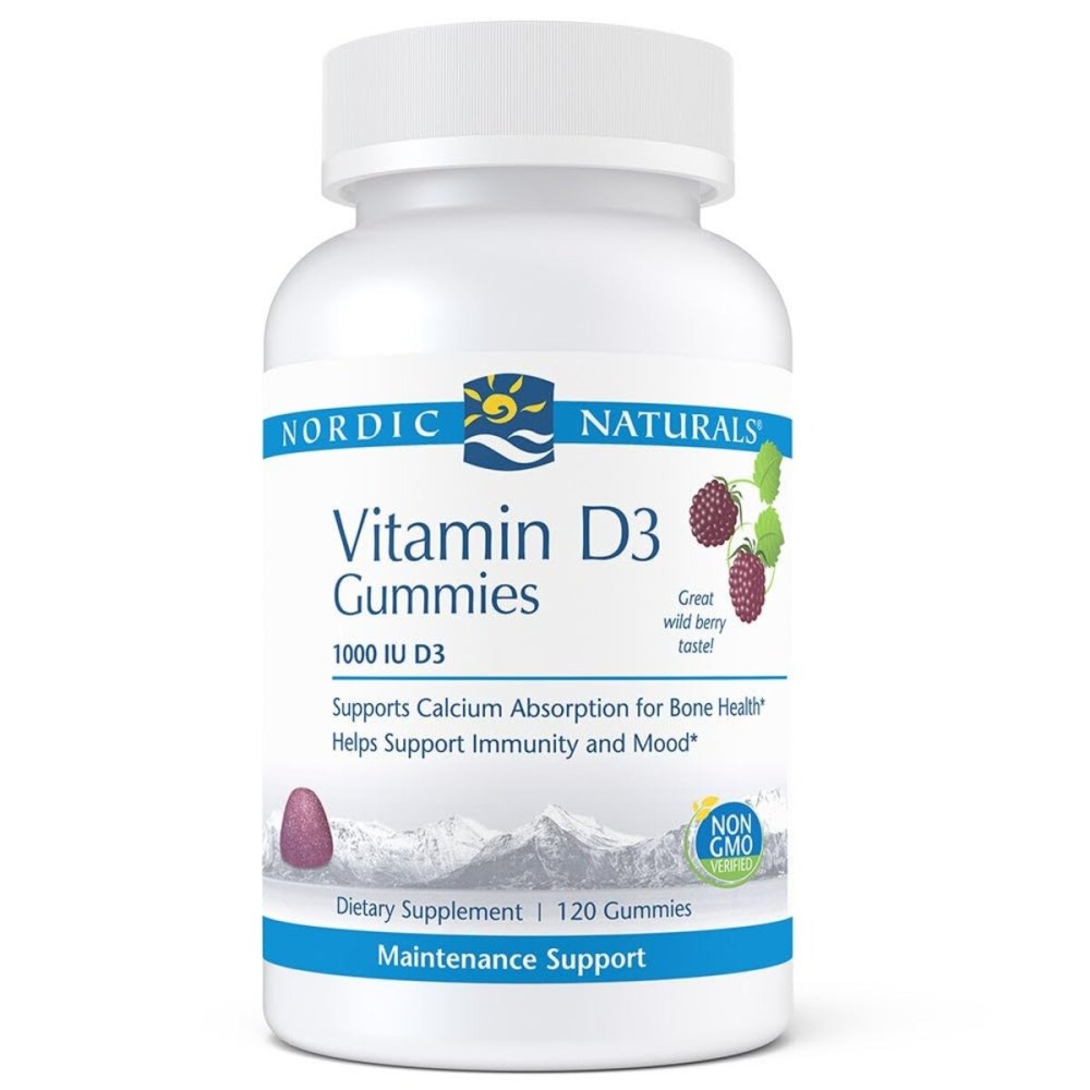 Nordic Naturals Pro Vitamin D3 Gummies, Wild Berry - 120 Gummies - 1000 IU Vitamin D3 - Great Taste - Healthy Bones, Mood & Immune System Function - Non-GMO - 120 Servings