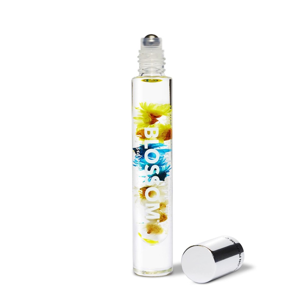 Blossom Roll on Perfume for Women Alcohol Free Rollerball Perfume Oil with Essential Oils, Infused with Real Flowers, Made in USA, 0.20oz (Vanilla, Amber), Vanilla Orchid