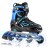 2PM SPORTS Vinal Boys Adjustable Flashing Inline Skates, All Wheels Light Up, Fun Illuminating Skates for Kids and Men- Azure Small (11C-13C US)