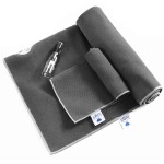 IUGA Non Slip Yoga Towel, Extra Thick Hot Yoga Towel + Hand Towel 2in1 Set with Corner Pockets Design, 100% Microfiber - Non Slip, Super Absorbent and Quick Dry