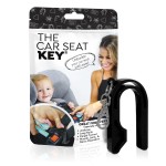 The Car Seat Key - Original Car Seat Key Chain Buckle Release Tool - Easy Unbuckle Opener Aid for Nails, Parents, Grandparents & Older Children by NAMRA Made in USA (Black)