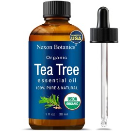 Organic Tea Tree Essential Oil 30 ml - Pure, Natural Oils for Aromatherapy, Diffusers, DIY, Candle and Soap Making Scent - Nexon Botanics