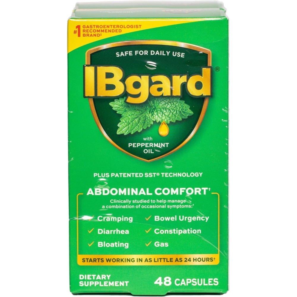 IBgard Gut Health Supplement, Peppermint Oil Capsules for Abdominal Comfort, 96 Capsules