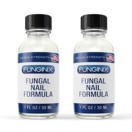 FUNGINIX Toenail Fungus Treatment Extra Strength - Antifungal Nail Treatment With 10% Undecylenic Acid & Tea Tree Oil - Nourished by 15+ Natural Oils & Botanicals- Made in USA(2 Pc,Packaging May Vary)