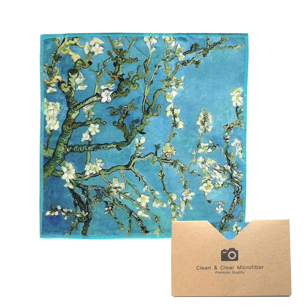 Large [4 Pack] Classic Art (Gogh Almond Blossoms) - Ultra Premium Quality Microfiber Cleaning Cloths (Best for Camera Lens, Glasses, Screens, and All Lens.), Microfiber Cloth