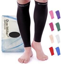 Doc Miller Compression Calf Sleeve for Men & Women - 15-20mmHg Graduated Support, Shin Splint Relief, Running & Sports Recovery, Knee High Calf Sleeves, 1 Pari