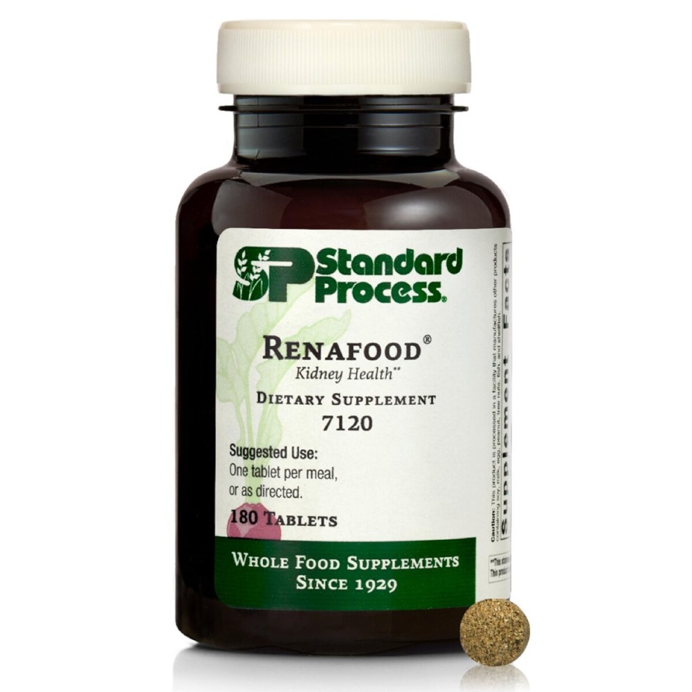 Standard Process Renafood - Supports Healthy Kidney Function & Antioxidant Activity - Contains Vitamins A - Non-Soy - 180 Tablets