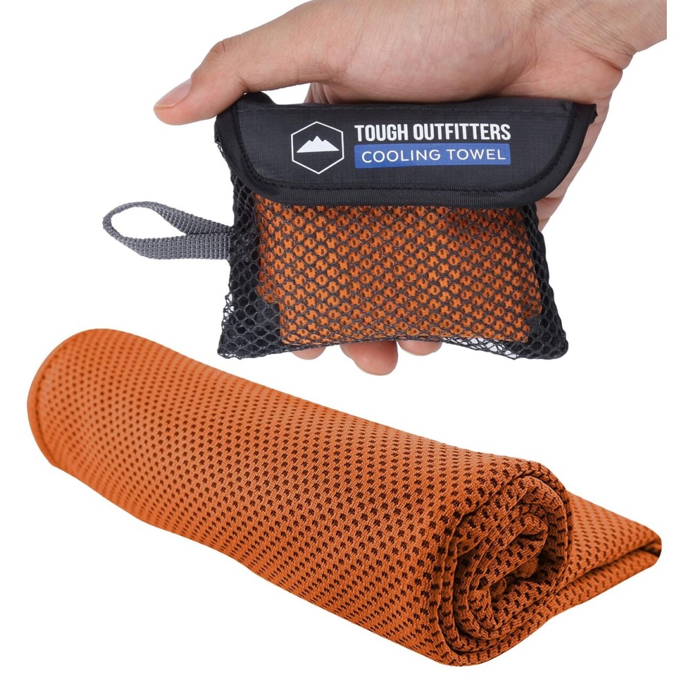 Tough Outdoors Cooling Towel - Cooling Towels for Neck & Face - Ice Wrap & Sweat Rag for Camping Gym Yoga & Sports - Workout Towel for Gym Sweat - Cool Towels for Extreme Heat