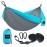 Kootek Camping Hammock 500 lbs Capacity, Portable Hammocks with Tree Straps & Attached Carry Bag, Camping Essentials Gear, Perfect for Outside Indoor Hiking Beach Backpack Travel