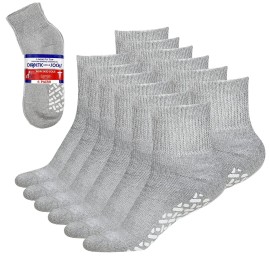 Debra Weitzner 6 Pairs Non-Binding Loose Fit Sock Non-Slip Diabetic Socks for Men and Women