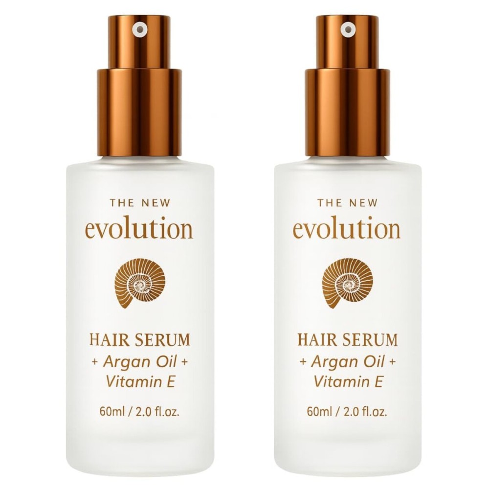 HerStyler Evolution Argan Oil Serum - Vitamin E Nourishing Treatment to Soften Dry Hair, For Hair Straightening With Aloe Vera (2 Pack)