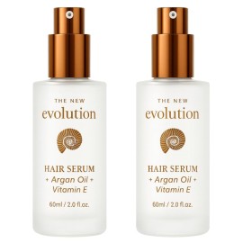 HerStyler Evolution Argan Oil Serum - Vitamin E Nourishing Treatment to Soften Dry Hair, For Hair Straightening With Aloe Vera (2 Pack)