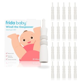 Frida Baby Windi Gas Passer, Baby Gas Relief, Made in USA, 100% Natural, Safe & Effective Instant Relief for Babies & Infants, 20ct