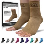 SB SOX Plantar Fasciitis Relief Socks - Ankle Brace Compression Sleeve - Arch Support for Foot Pain, Swelling, Heel Spurs - Foot Brace for Achilles Tendonitis Relief, Injury Recovery (Nude, Large)