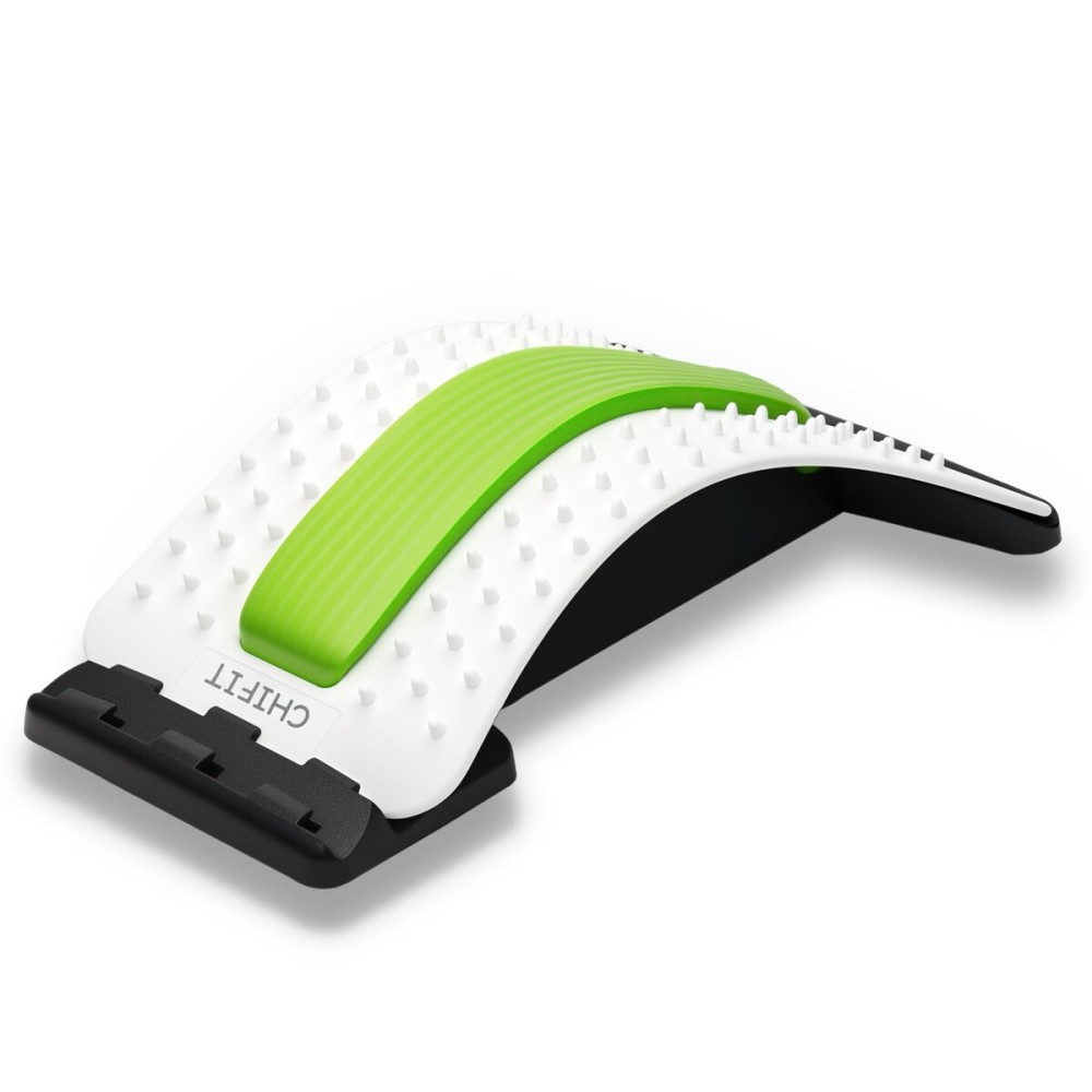 ChiFit Lumbar Back Pain Relief Device, Lumbar Back Stretcher, for Lower and Upper Back Massager and Support,Lumbar Support for Office Chair (Green)