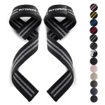 Fitgriff Lifting Wrist Straps for Weightlifting, Gym, Deadlift, Workout (Made of Premium Cotton & Padded) - Men & Women (Standard, Black/Grey)