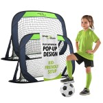 Sport Squad Portable Soccer Goal Net Set - Set of Two 4\' Pop Up Training Soccer Goals with Compact Carrying Case-Easy Assembly and Compact Storage -Great for Kids and Adults, Small (SSS1001),Black