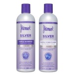 Jhirmack Silver Brightening Purple Shampoo and Conditioner Set for all types of silver, grey, and blonde hair