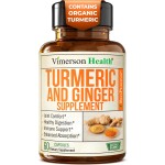 Turmeric Curcumin Supplement with Ginger Root for Joint Support, Digestive & Gut Health - Contains Organic Turmeric Curcumin with Black Pepper (Bioperine) for Enhanced Absorption - 60 Capsules