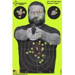 Splatterburst Targets - 12 x18 inch - Bad Guy Splatter Target - Easily See Your Shots Burst Bright Fluorescent Yellow Upon Impact - Made in The USA (10 Pack)