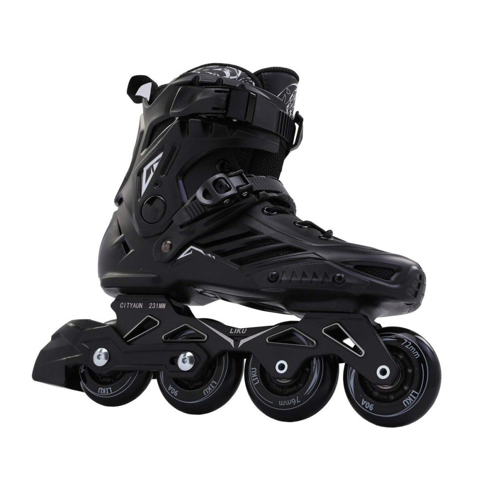 LIKU Unisex Professional Inline Skates for Women Men Adult Youth Black Rollerblade(Men 8,Women 9)