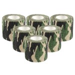 EAmber Camo Wrap Tapes Camouflage Form Wrap 1.96\'\' x 177\'\' Military Army Hunting Self-Adhesive Protective Bandage for Flashlights,Bicycle