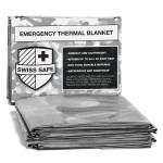 Swiss Safe 4 Pack Mylar Emergency Blankets for Survival - Compact & Insulated for Cold Weather - Designed for NASA, Outdoor, Running, Camping, Survival, First Aid Car Kit - Winter Camo, 4 Pack