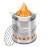 CANWAY Portable Camping Stove Mini Wood Burning Camp Stove for Backpacking Hiking Traveling Survival Cooking Stove Stainless Steel Emergency Folding Camping Stove with Carry Bag