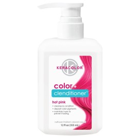Keracolor Clenditioner HOT PINK Hair Dye - Semi Permanent Hair Color Depositing Conditioner, Cruelty-free, 12 Fl. Oz.