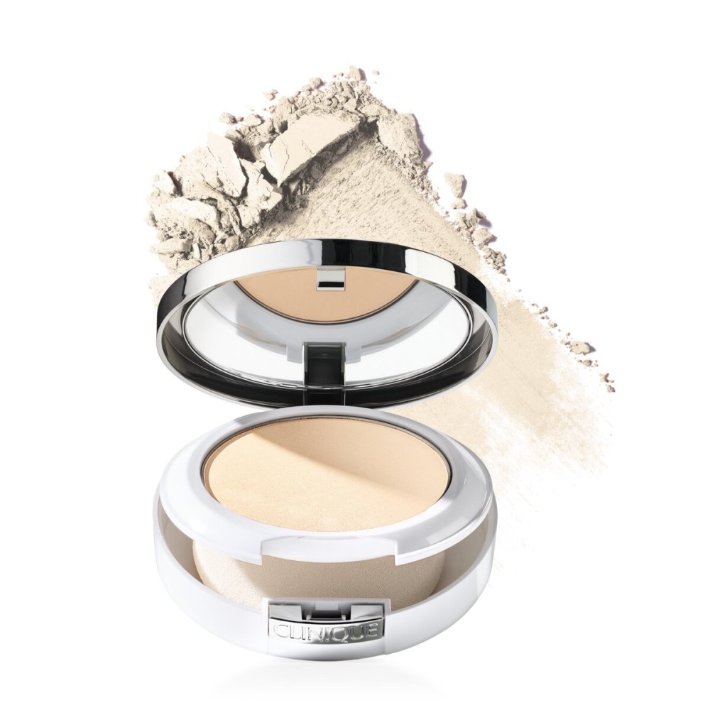 Clinique Beyond Perfecting Powder Lightweight Full Coverage Foundation + Concealer For Dry Combination to Oily Skin Types, Dune, 0.51 Ounce