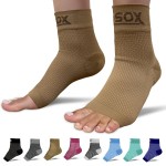SB SOX Plantar Fasciitis Relief Socks - Ankle Brace Compression Sleeve - Arch Support for Foot Pain, Swelling, Heel Spurs - Foot Brace for Achilles Tendonitis Relief, Injury Recovery (Nude, Medium)