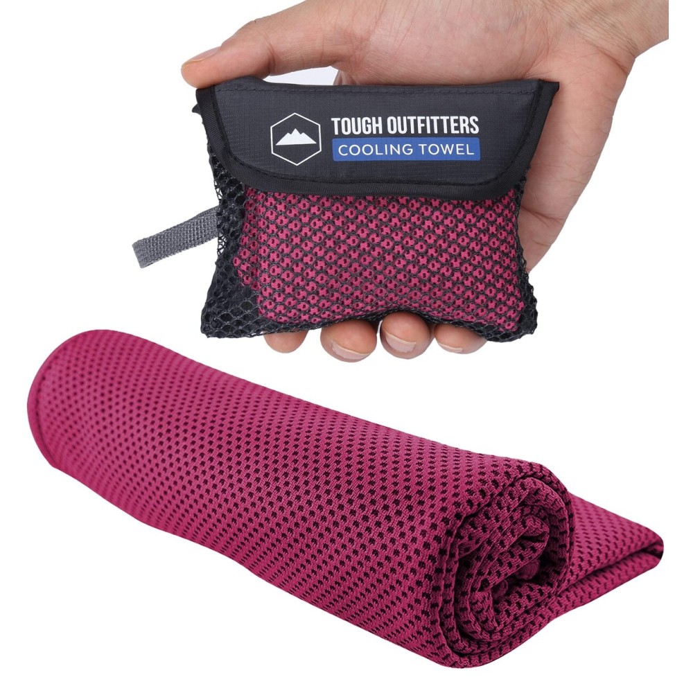 Tough Outdoors Cooling Towel - Cooling Towels for Neck & Face - Ice Wrap & Sweat Rag for Camping Gym Yoga & Sports - Workout Towel for Gym Sweat - Cool Towels for Extreme Heat