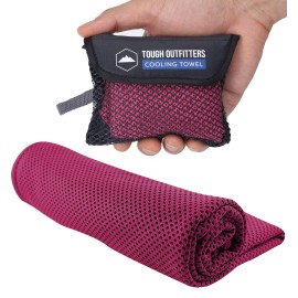 Tough Outdoors Cooling Towel - Cooling Towels for Neck & Face - Ice Wrap & Sweat Rag for Camping Gym Yoga & Sports - Workout Towel for Gym Sweat - Cool Towels for Extreme Heat