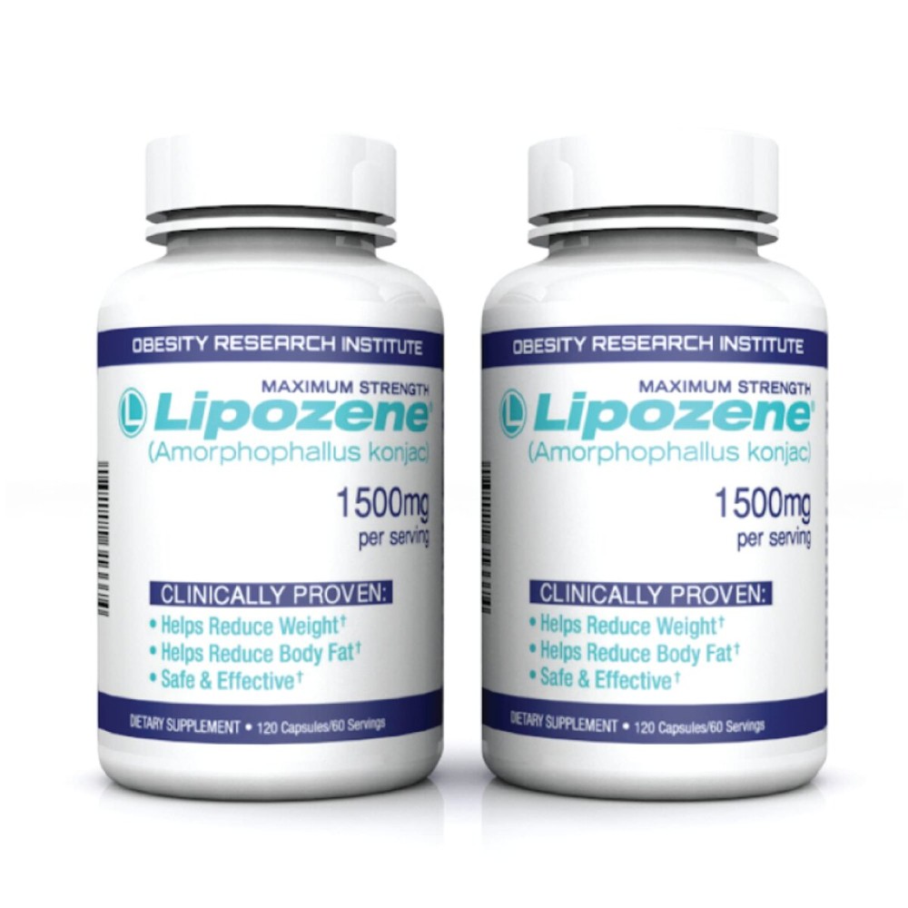 Lipozene Weight Loss Pills (2 Bottles with 120 Capsules in Total Mega Bottle Bundle)