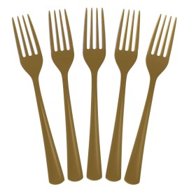 Exquisite Gold Plastic Forks 50 Pieces Gold Forks Disposable Utensils Heavy Duty Plastic Cutlery Set Disposable Cutlery Sets Flatware Sets Silverware Set For Party Supplies & Party Tableware