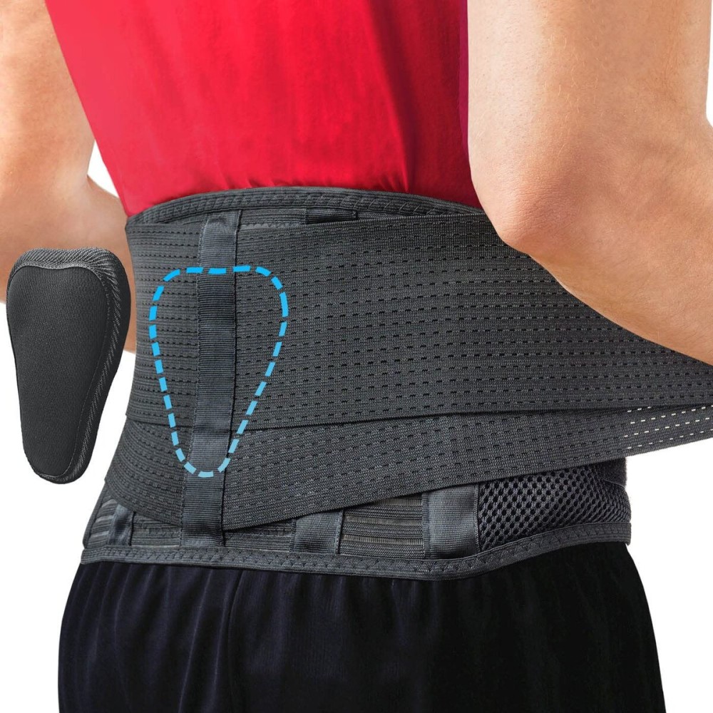 Sparthos Lumbar Support Belt - Adaptive Fit for Back Pain & Herniated Disc - Breathable & Adjustable Lower Back Brace with Lumbar Pad - for Men & Women - Fits 59-63 Waist (XX-Large, Check Sizing)