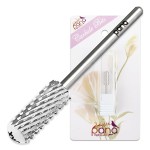 PANA 3/32 Small Smooth Round Top Safety Carbide Nail Drill Bit for Gel Polish & Acrylic Removal Nail Salon Manicure Pedicure Electric File Tools (Small Barrel - Silver, 2X Coarse)