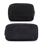 ERCRYSTO Universal Electronics/Accessories Soft Carrying Case Bag, Durable & Light-weight,Suitable for Out-going, Business, Travel and Cosmetics Kit (Small+Big-Black)