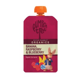 Peter Rabbit Organics Baby Raspberry Banana Blueberry, 4 oz