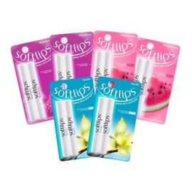 Softlips Protectant/Sunscreen SPF 20 Assorted Fun Flavors Lip Balm, 2 Count (Pack of 6)