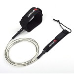 Abahub Premium Surfboard Leash, Straight Surf Board Leg Rope, Legrope Strap for Shortboard, Skimboard Replacement Leashes 6 Foot Clear Black Core 6 mm Thick