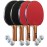 JP WinLook Ping Pong Paddles Sets of 4 - Portable Table Tennis Paddle Set with Ping Pong Paddles Professional Case & Ping Pong Balls. Premium Table Tennis Racket Player Set for Indoor & Outdoor Games
