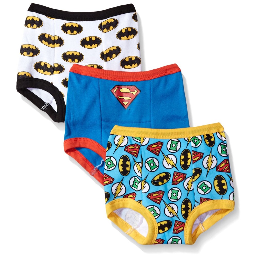 DC Comics Toddler Potty Training Pants with Superman, Batman & Wonder Woman With Success Chart & Stickers
