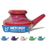 Baraka Handcrafted Ceramic Neti Pot - Nasal Rinse Tool for Home, Clears Nasal Passages, Hydrates Sinuses, Dishwasher Safe, Durable Food Grade Ceramic Glazes, Lightweight, Easy to Use - 10oz (Red)